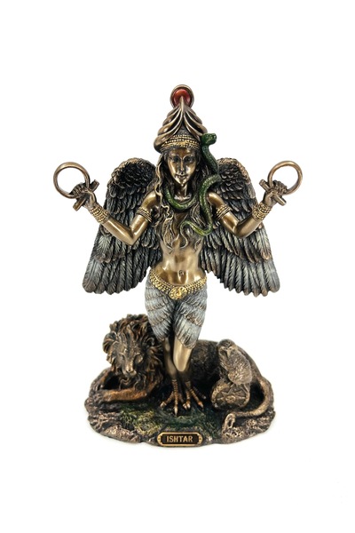 Veronese Design Tanrıça İştar Mezopotamya Tanrıçası Biblo - 15x9x22 cm Bronz ...