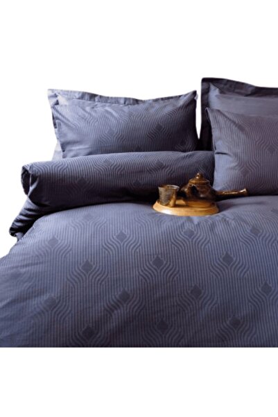 İssimo Home Botilo Jakarlı Nevresim Takımı Aile Seti Füme