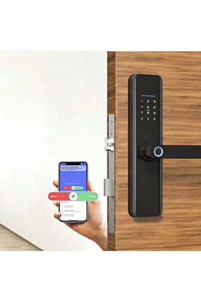 KRM قفل باب ذكي بتقنية واي فاي مع بصمة الإصبع