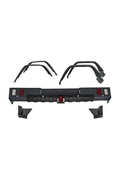 tuningset Bară de protecție spate cu extensii de aripi (arcuri de roată) comp...