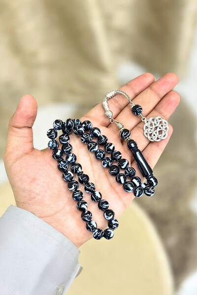 NAMAT Bakelite 45 count prayerbead rosary with stainless steel tassel