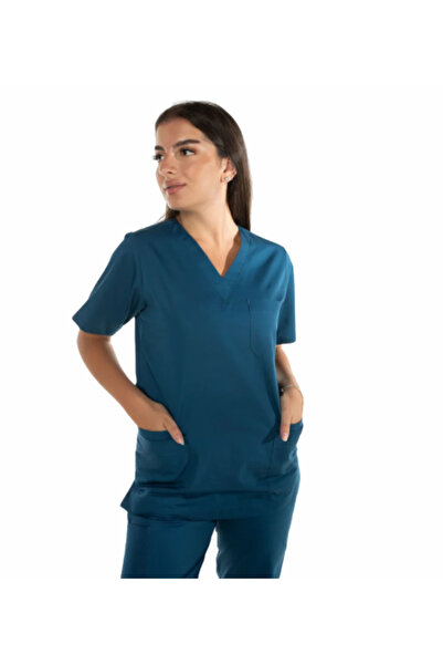 EZARY Skrab Ezzari Stylish Dark Green Turquoise Women's Medical Uniform