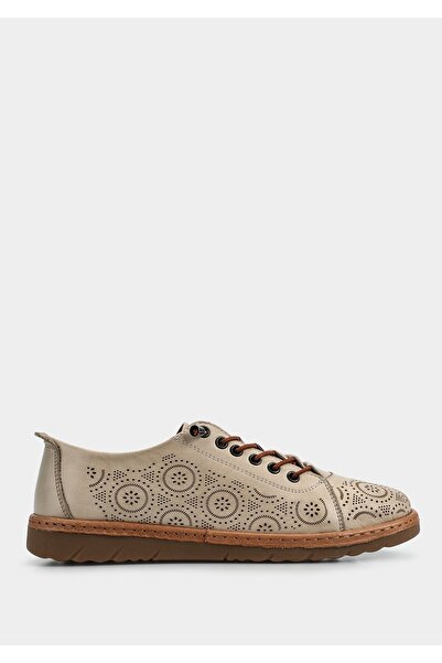 Eclipse Beige Leather Women's Shoes
