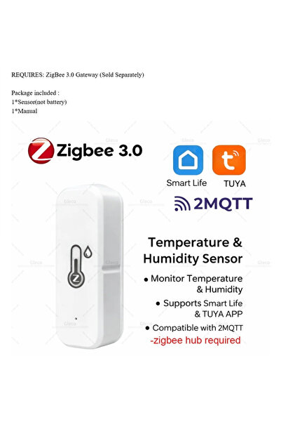 TUYA Zigbee 3.0 Senzor de temperatura/umiditate (necesită Zigbee Gateway)