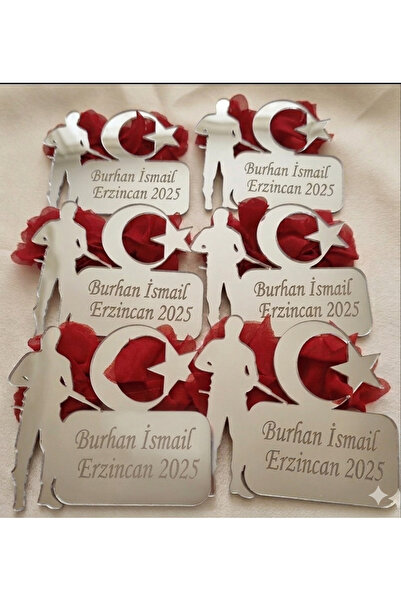 GÜVEN Pleksi Ay Yıldız Kırmızı Bayrak Asker Uğurlama Geçirme Tören Hediyelik ...