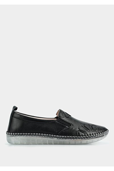 Eclipse Black Leather Women's Shoes