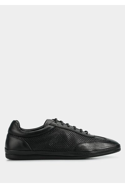 Eclipse Black Leather Men's Shoes