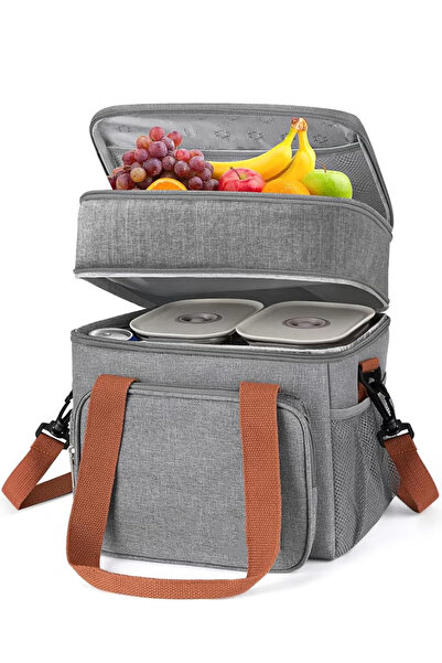 Yoawllty Lunch Box Bag, Waterproof Tiffin Bag for Office, School and Picnic (...