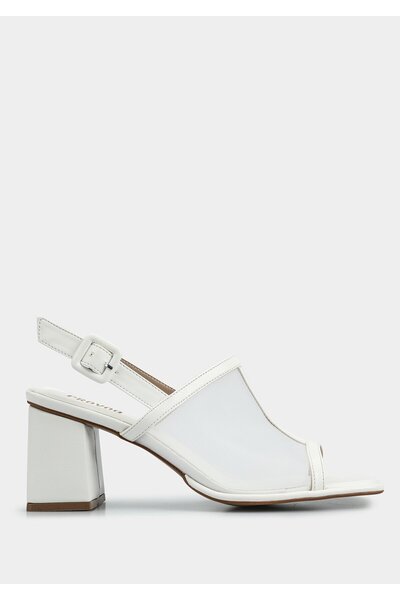 Provoq Бели дамски сандали на ток