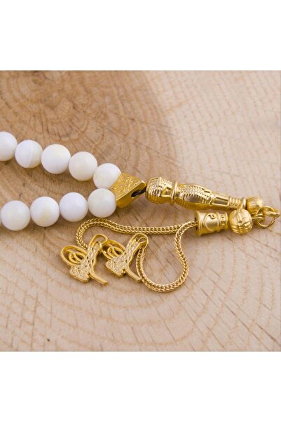 ZERO LAND Nrzsnt -Mercan Doğaltaş Prayer Beads 8 mm (81206) - White