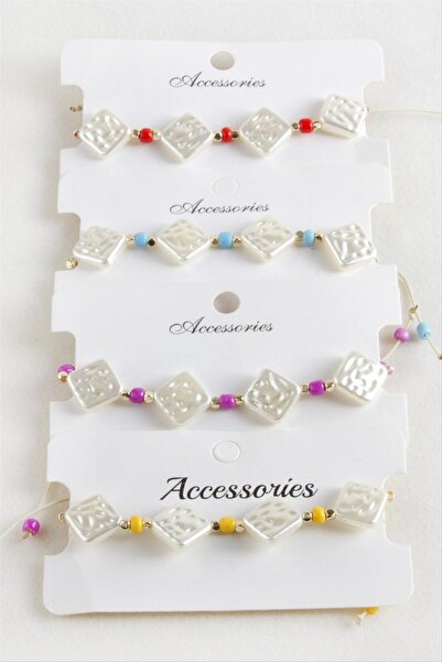 ZERO LAND Nrzsnt Bean Bead Pearl Macrame Rope Bracelet (81255) - Mi