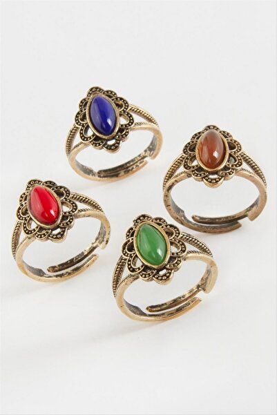 ZERO LAND Nrzsnt Authentic Ring with Stones (81239) - Burgundy