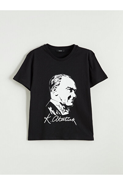 LC Waikiki Tricou de damă cu guler rotund, cu tematică Atatürk