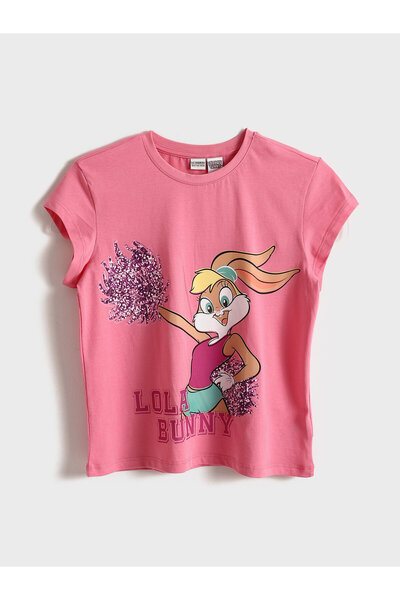 LC Waikiki Tricou de fete cu guler rotund și imprimeu