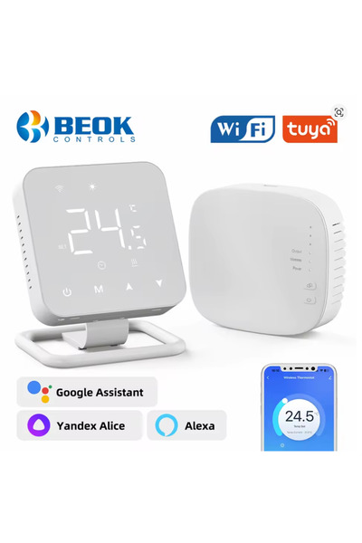 BeOk BOT-R5X-WIFI,Termostat inteligent WiFi,compatibil cu app Tuya/Smart Life