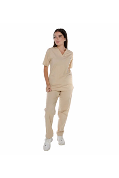 EZARY Medical Uniform Scurap Ezari Premium Beige Women's