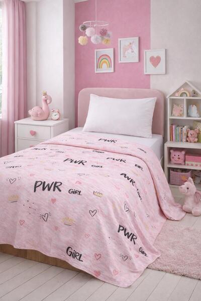 Eponj Home Doğal Pike Tek Kişilik Baskılı Power Pembe