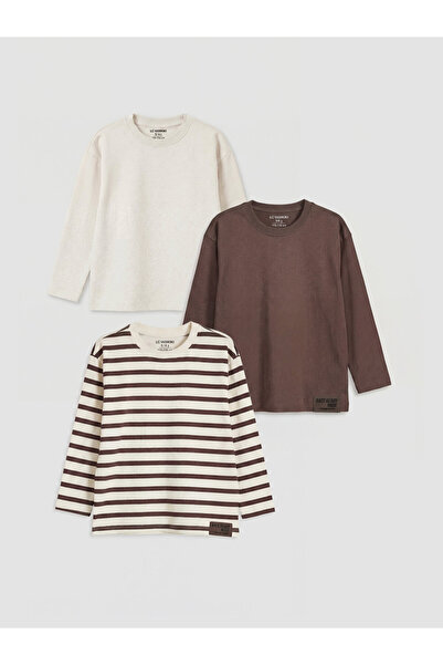 LC Waikiki Crew Neck Long Sleeve Boy's T-Shirt 3-Pack