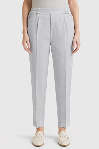 United Colors of Benetton Gray 100% Lyocell Pants with Curled Cuffs and Elast...