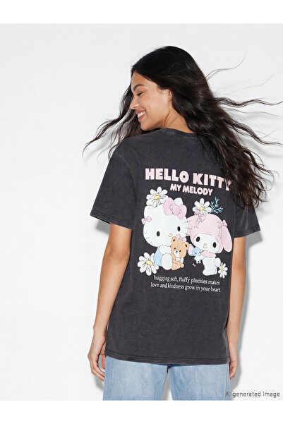 LC Waikiki Tricou de damă din jerseu cu imprimeu Hello Kitty