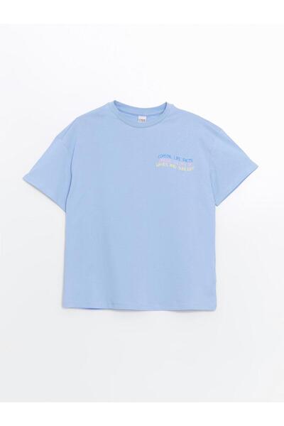 LC Waikiki Tricou de fete cu guler rotund și imprimeu