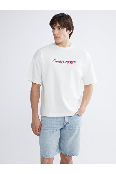LC Waikiki Ανδρικό T-shirt με στρογγυλή λαιμόκοψη και στάμπα