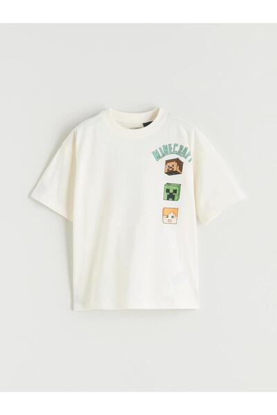 LC Waikiki Tricou de băieți cu imprimeu Minecraft