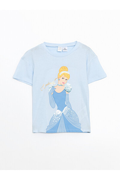 LC Waikiki Tricou de fete cu guler rotund și imprimeu Cenușăreasa