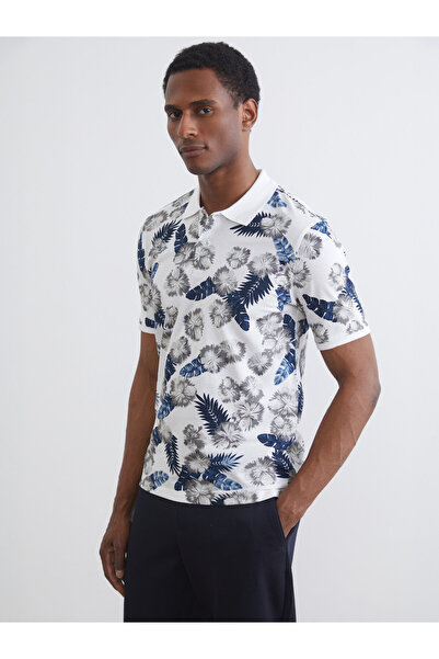 LC Waikiki Polo Collar Patterned Pique Men's T-Shirt
