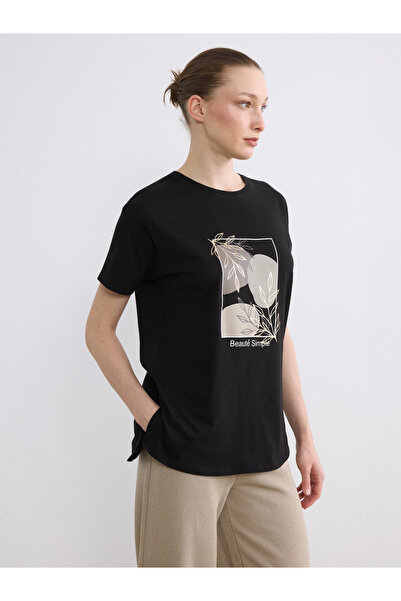 LC Waikiki Tricou pentru damă cu imprimeu cu gât crew