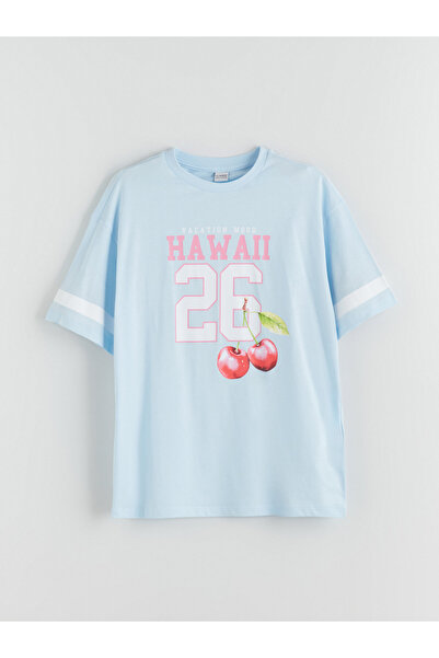 LC Waikiki Tricou de fete cu guler rotund și imprimeu floral