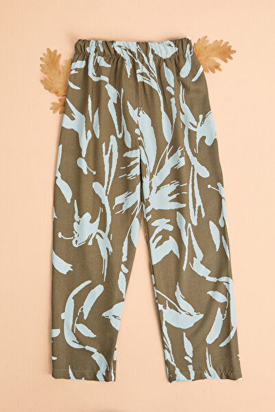 Fulla Moda Patterned Girls' Pants with Elastic Waistband