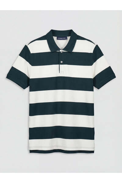 LC Waikiki Tricou polo bărbătesc din pique, cu dungi