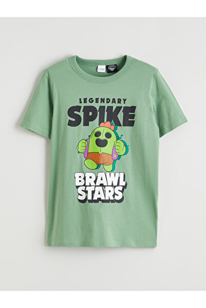 LC Waikiki Tricou de băieți cu guler rotund și imprimeu Brawl Stars
