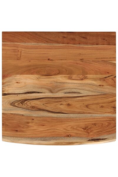vidaxl Desk top 80x80x2.5 cm, square, solid acacia wood, live edge
