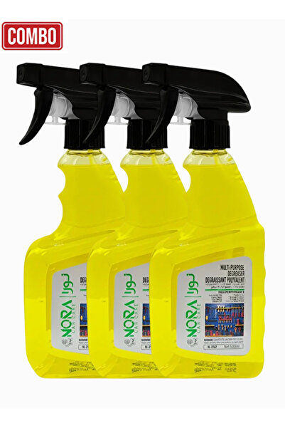 Nora Combo 3pcs N-252 Multi-Purpose Degreaser Spray 500ml Heavy Duty Grease R...