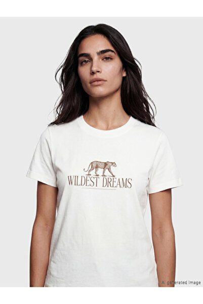 LC Waikiki Tricou pentru damă cu imprimeu cu gât crew