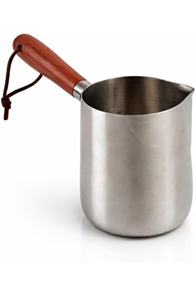Ideal Pack Stainless Steel Milk Pot with Wooden Handle