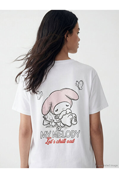 LC Waikiki Tricou de damă cu guler rotund și imprimeu My Melody