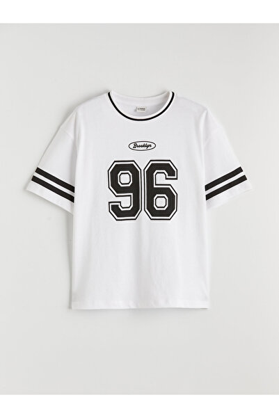 LC Waikiki Tricou de fată cu imprimeu și guler rotund