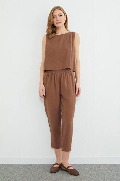 Fulla Moda Βασικό Σετ με Ελαστική Ζώνη Μέσης, Χαλαρή Εφαρμογή, 2 Τεμαχίων