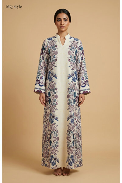 MQ Women's Loose-Fitting One-Piece Pearl and Rhinestone Embellished Robe