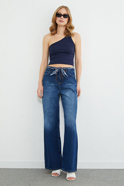 Fulla Moda Джинси з високою талією та поясом