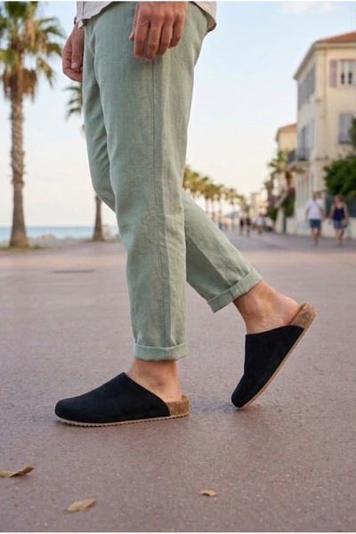 Zapatos Jy0556 Ravn Laceless Genuine Suede Leather Men's Casual Cork Sole Loa...