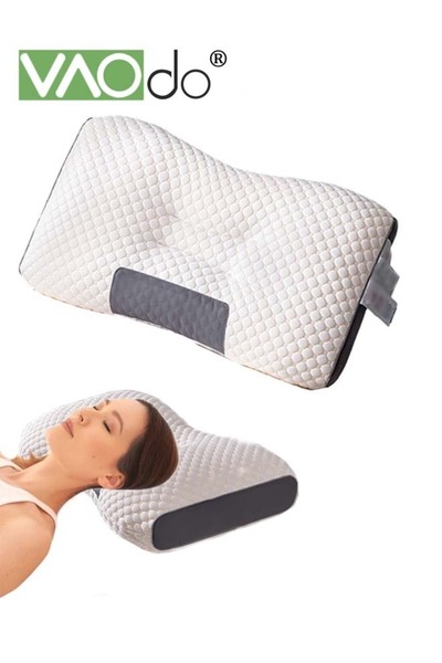 VAODO Bed Pillow for Sleeping Ergonomic Cervical Contour Pillow for Side Back...