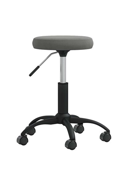 vidaxl Swivel office chair, dark grey, Velvet