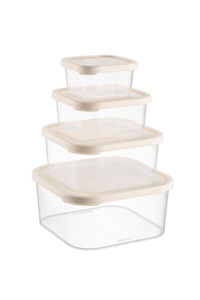 Soft Chef Cream Unisex 4-Piece Square Quick Set Model Code: Ays00655Cream