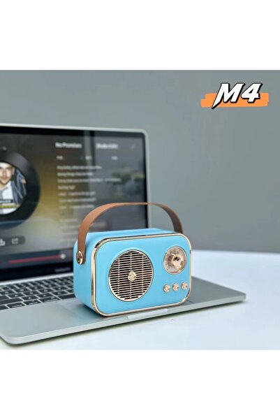 Mobilzone M4 Retro Nostaljik Taşınabilir Bluetooth Hoparlör - FM Radyo, USB &...