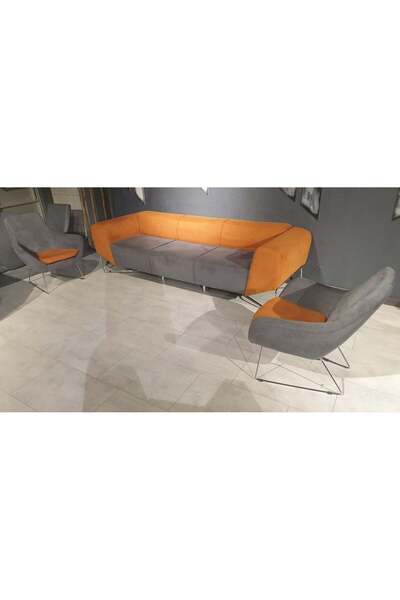 Herkese Mobilya Elite Kumaş Çft Bekleme Salonu Takımı
