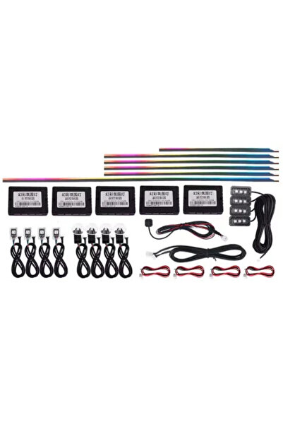 Ruan Kit de iluminare ambientală auto din acril, 18 în 1, controlat prin apli...